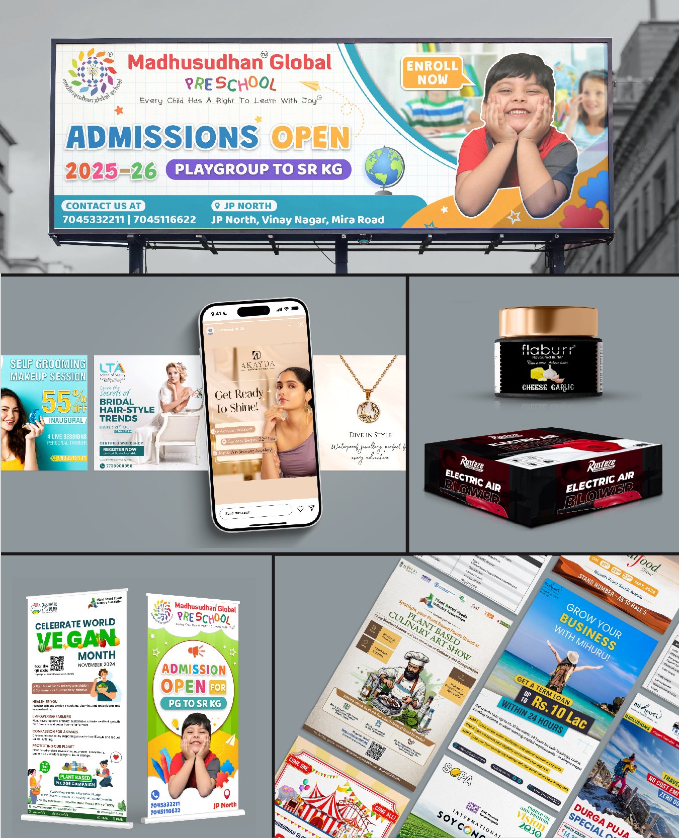 images shows different banner ads